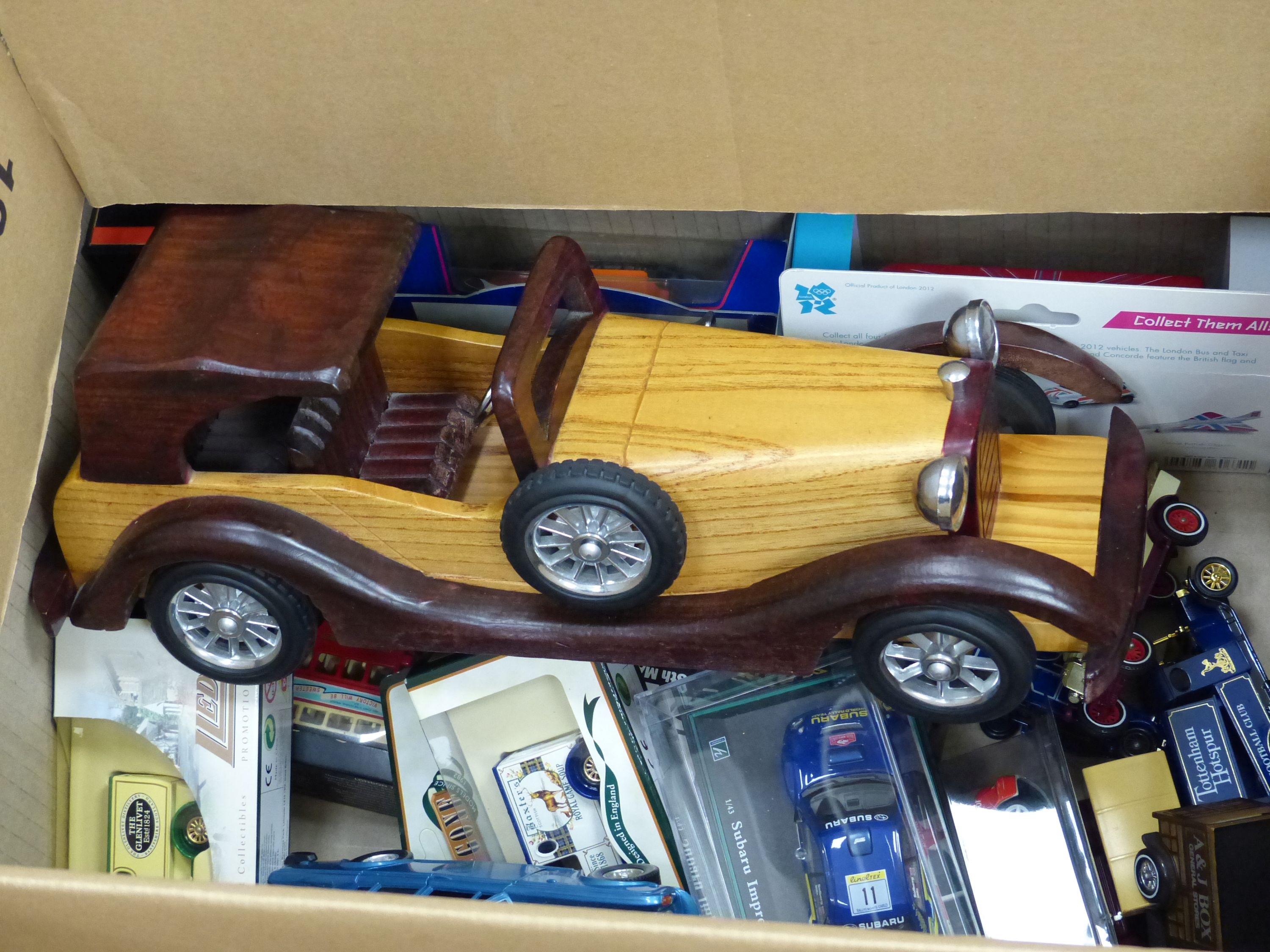 A collection of Matchbox, Dinky and other model cars and other toys